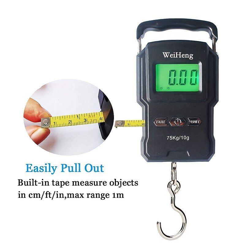 75KG Travel Luggage Scale Portable Digital Hanging Luggage Scale Suitable For Travel Fishing Kitchen And Suitcase Weight Scales4