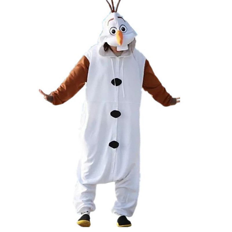 Kid's Adults' Animal Nightwear Onesie Costume Carnival Costume Snowman Onesie Pajamas Kigurumi Pajamas Funny Costume For Men and Women Boys and Girls Christmas Carnival Cartoon2