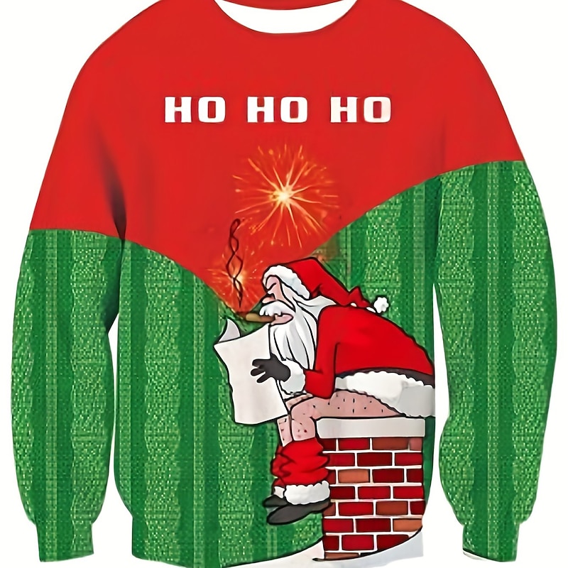 Santa Claus Goddess Pullover Funny Christmas Sweatshirt 3D Print For Couple's Men's Women's Adults' Christmas Carnival Masquerade 3D Print Party Christmas2