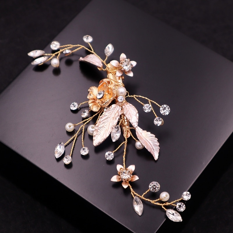 Hair Clip Alloy Wedding Shiny With Crystals Headpiece Headwear2