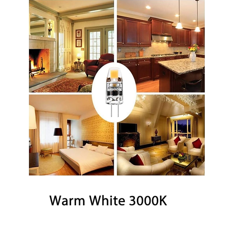 1.5 W G4 LED Bi-pin Lights  COB Led Cosmetic Mirror Christmas Decoration Warm White White 12-24V 10pcs/1PC3