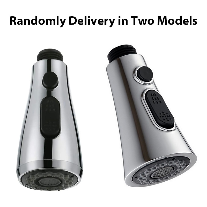 2 Modes Kitchen Sink Faucet Head Replacement, Excellent Quality Helmet Lining-Surface Treatment-Chrome Faucet Spout Pull Out Pull Down Kitchen Faucet Sprayer