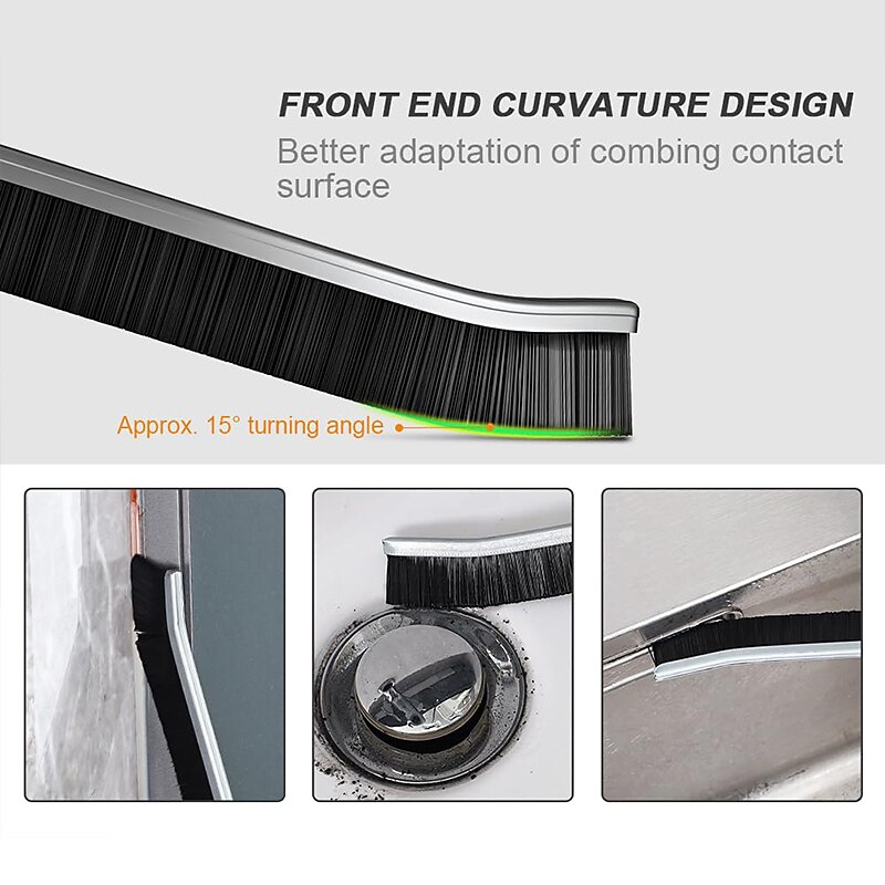4Pcs Gap Cleaning Brush Ginsco Hard Bristle Brush for Cleaning Crevice Cleaning Tool Multifunctional Brushes for Household Use Small Cleaning Brush for Shutter Door Window Track Kitchen2