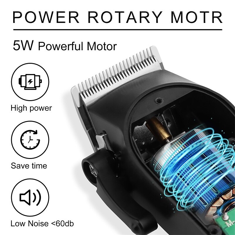 Professional Barber Hair Clipper Rechargeable Electric Cutting Machine Beard Trimmer Shaver Razor For Men Cutter4