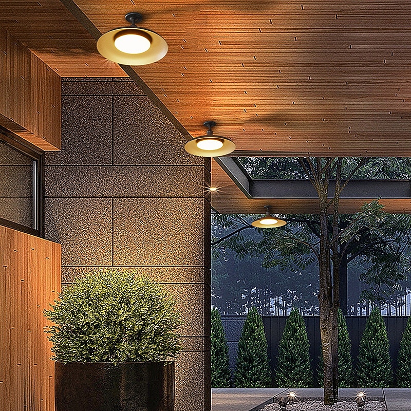 Industrial Vintage Semi Flush Mount Ceiling Lamp Outdoor Waterproof IP65 Corridor Indoor E27 Lighting Fixture for Porch Study Hallway2