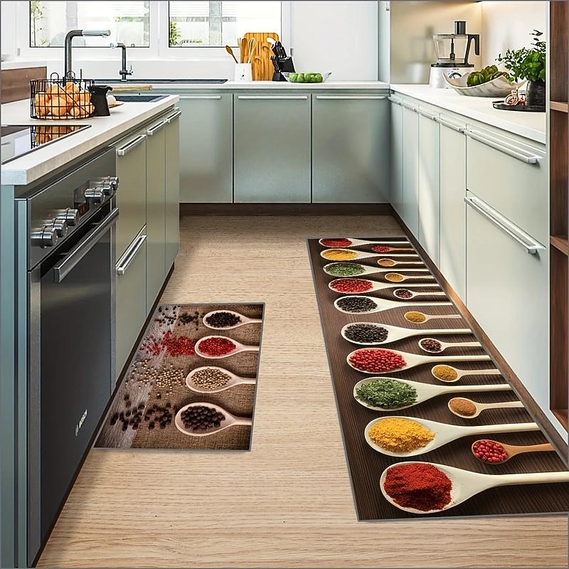 Seasoning Kitchen Mat Non-Slip Oil Proof Rug Indoor Outdoor Mat Bedroom Decor Bathroom Mat Entrance Rug Door Mat