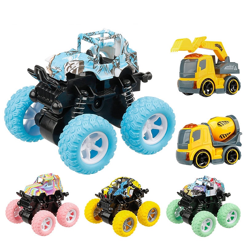 4 Pcs lnertial Off-road Vehicle Toys Super Resistant Climbing Car Model BabyCar Children Four-wheel-drive Boy Toy Car