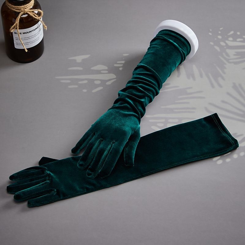 Long Opera Party Gloves 1920s Flapper Gatsby Accessories Velvet Elbow Gloves Elegant Retro Vintage 1950s New Year Wedding Party Evening2