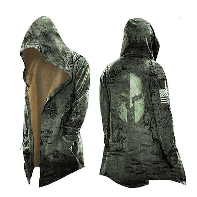 Men's Graphic Hoodie Hoodies Sweatshirt Vintage Designer Long Sleeve Hooded Casual Daily Holiday Black Army Green Fall Spring &  Fall Designer4