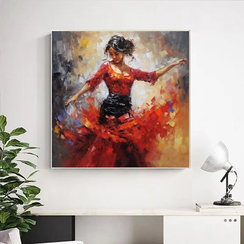 Spanish Dancer Oil Painting Hand Painted High Quality Flamenco Dancer Oil Painting On Canvas for Wall Decoration No Frame