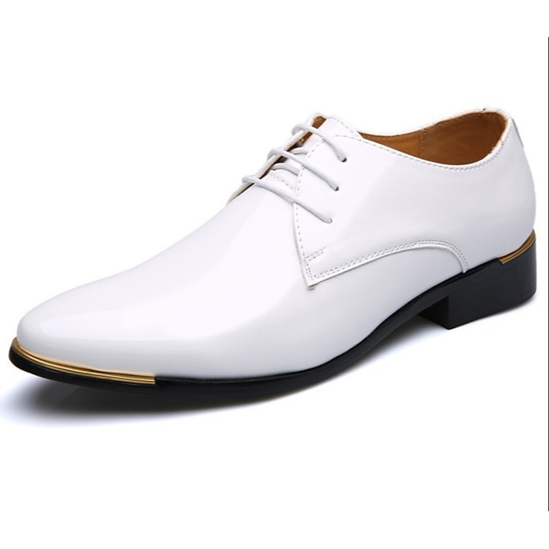 Men's Patent Leather Dress Shoes – Classic Black Oxford Lace-Up Formal Shoes for Business, Weddings & Office Wear4