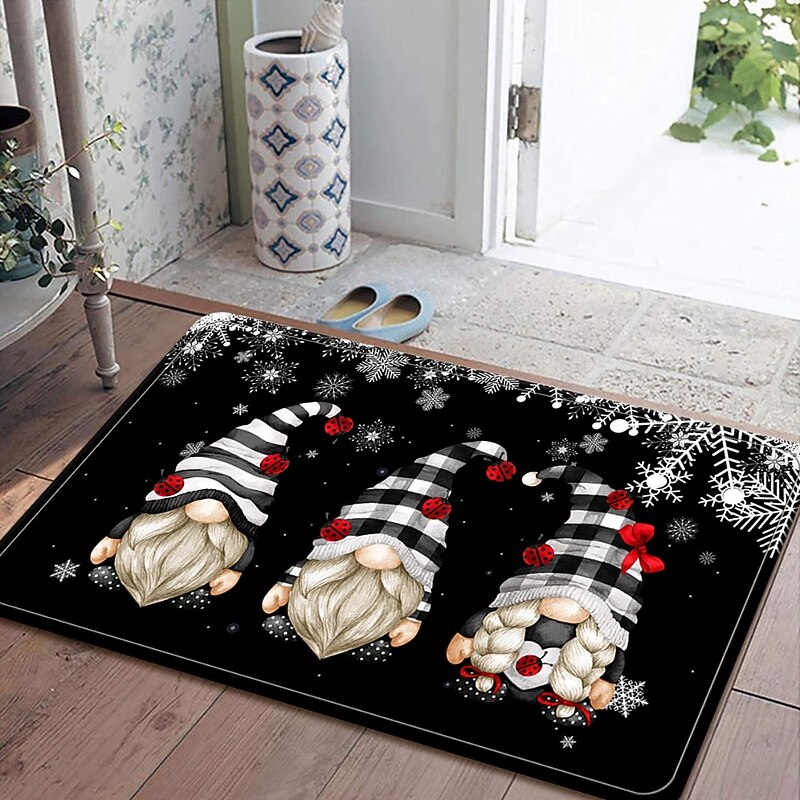 Christmas Decorations Gnomes Doormat Non-Slip Oil Proof Rug Indoor Outdoor Mat Bedroom Decor Bathroom Mat Entrance Rug Door Mat2