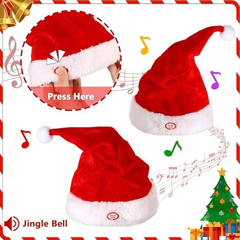 Electric Music Swing Hat Christmas Children's Toy Gift Holiday Decoration Birthday Gift4