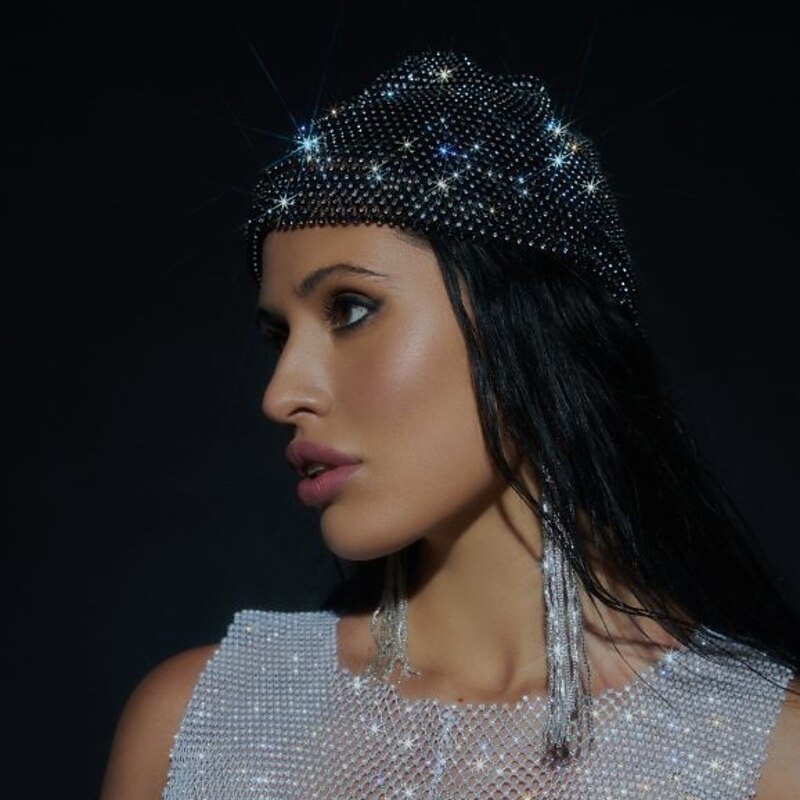 Head Jewelry Hat Metallic Sparkle Sexy Plastic For Disco Cosplay Carnival Women's Costume Jewelry Fashion Jewelry3