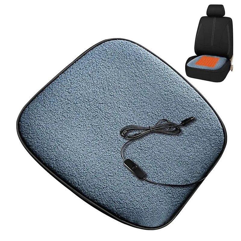 Heated Car Seat Cover USB Heated Car Seat Pad Electric Cushion 12W Thermostat Heating Cushion Heated Seat Cushion4
