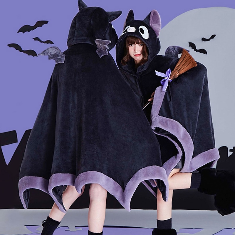 Adults' Animal Cape Hooded Cloak Bat Animal Onesie Pajamas Kigurumi Pajamas Cosplay For Men and Women Masquerade Cartoon4