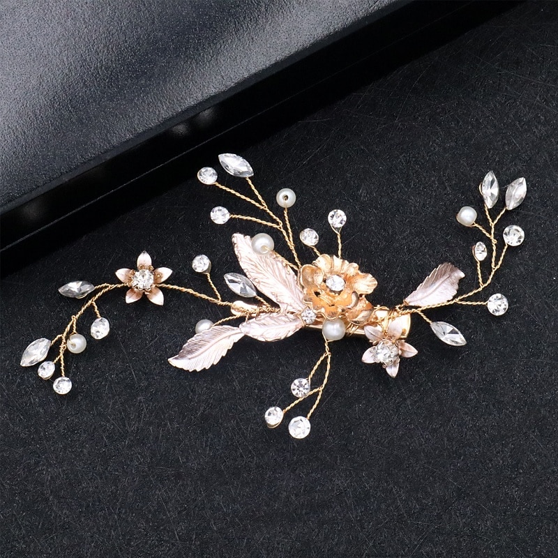 Hair Clip Alloy Wedding Shiny With Crystals Headpiece Headwear4