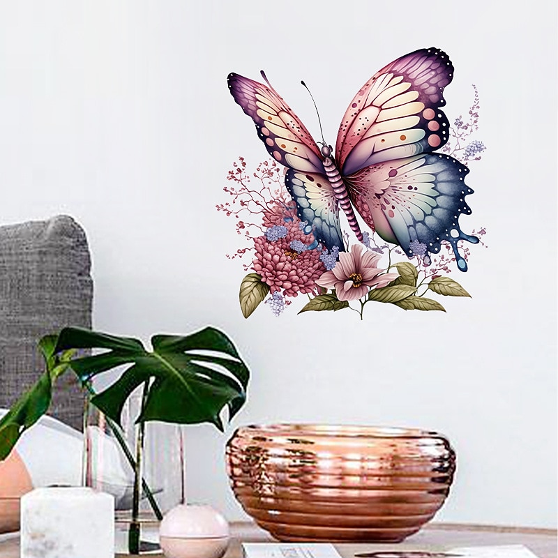 Butterfly Sticker Warm Bedroom Sticker Window Sticker Background Wall Decoration Toilet Sticker Tile Toilet Sticker Christmas Decoration Sticker