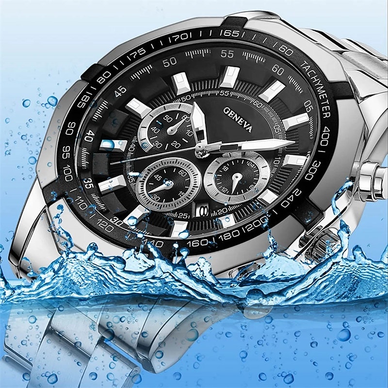 2 in 1 Luxury Mens Watch with Bracelet Set Fashion Casual Military Quartz Sports Steel Wristwatch Men's Clock Gift3