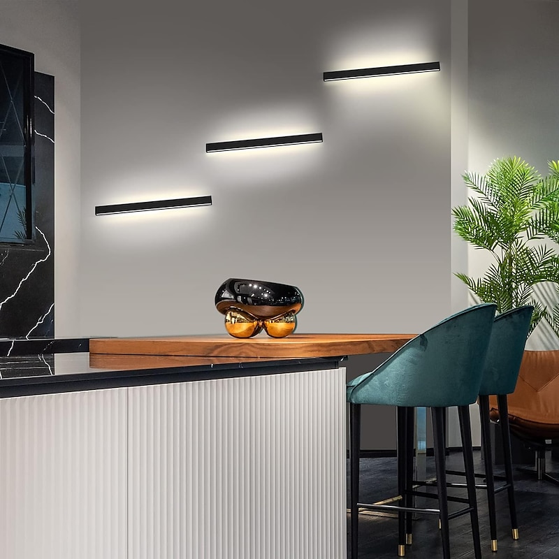 Ultrathin Up and Down LED Wall Lights Single Installation of Two Black LED Wall Lamps Modern Wall Lamp Lndoor Wall Lamp Wall Decoration AC110V AC2203