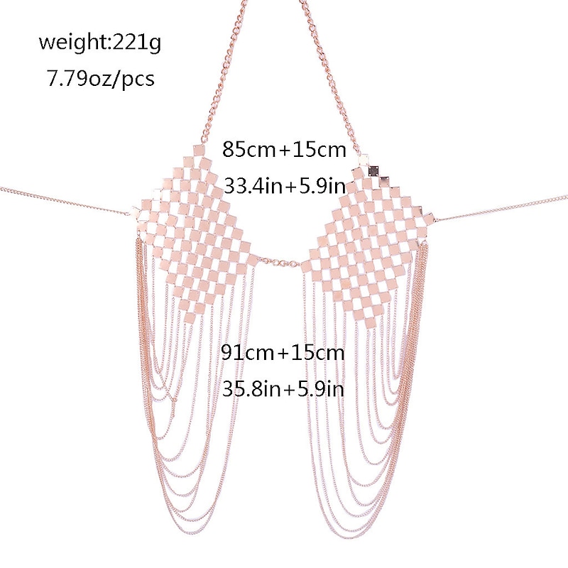 Metallic Backless Sparkle Camisole Body Chain Crop Tank Top Disco Tassel Fringe Fancy Dress Women's Carnival Party Club Adults Bra4