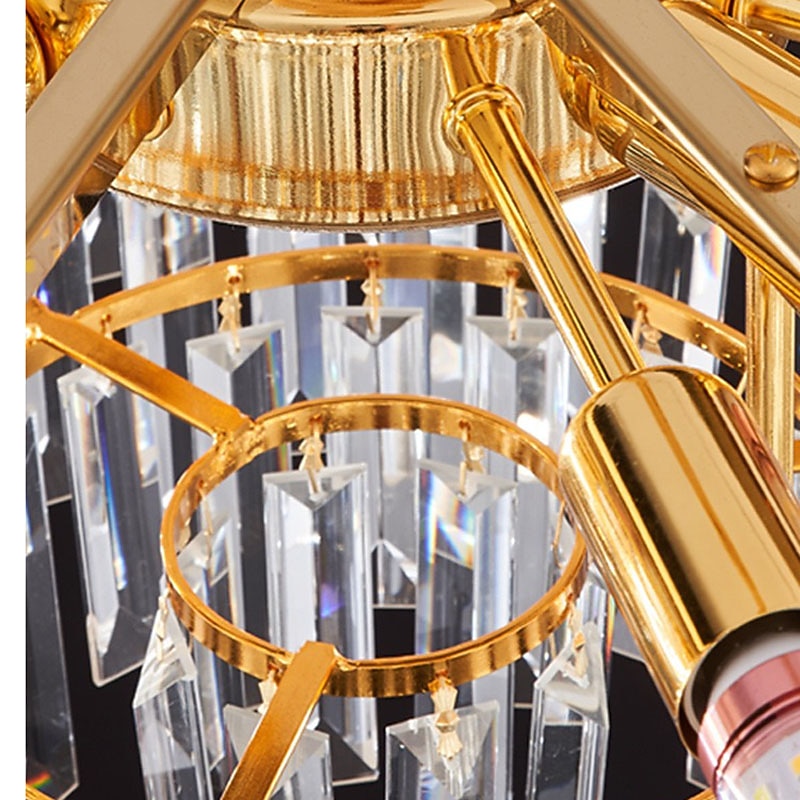 LED Chandeliers Modern Luxury, 60/80cm Gold Crystal for Home Interiors Kitchen Bedroom K9 Crystal Lamp Light 110-240V2