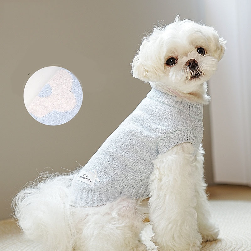 Dog Cat Sweater Jumper Cute Minimalist Winter Warm Breathable Soft Washable Comfortable Outdoor Casual Daily Dog Clothing for Bichon Frise Pomeranian Baby Pet Papillon Small3