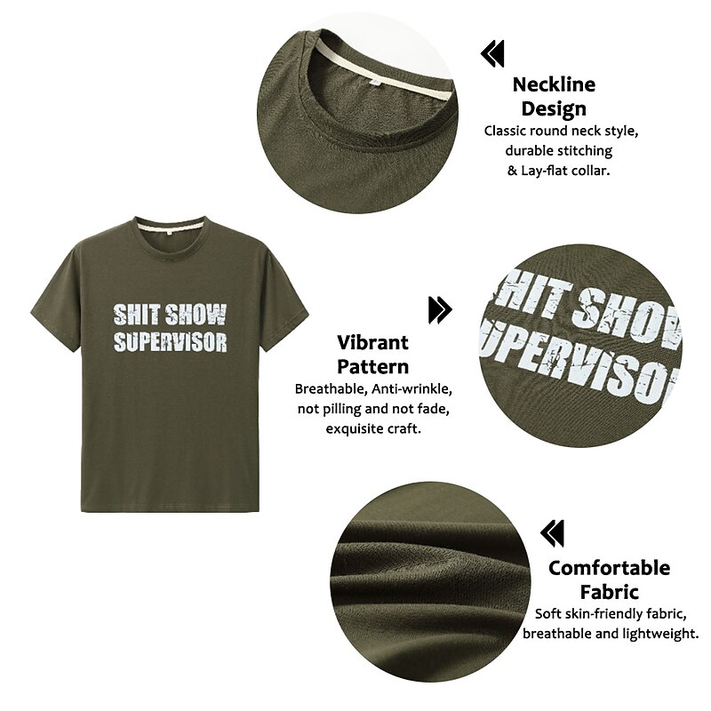 Men's Graphic T-Shirt 'Shit Show Supervisor' Funny Work Office Humor2