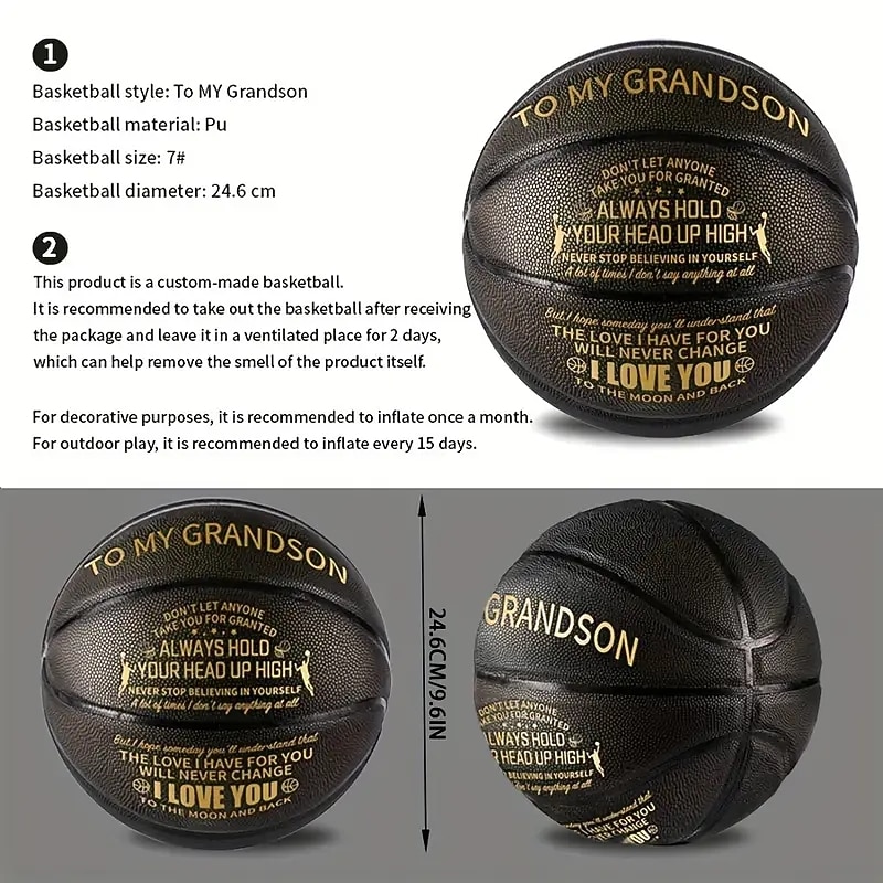 A Special Basketball To Show Your Grandson How Much You Love Them - Perfect Gift International Standard Size for super bowl4