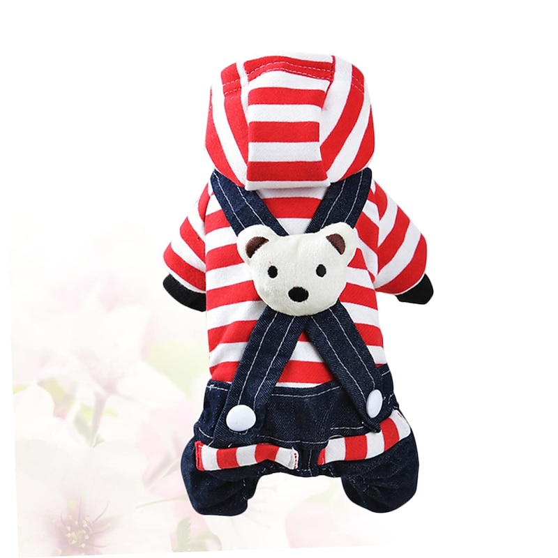 Dog Cat Jumpsuit Fashion Cute Winter Breathable Soft Washable Comfortable Outdoor Casual Daily Dog Clothing for Bichon Frise Pomeranian Baby Pet Papillon Small3