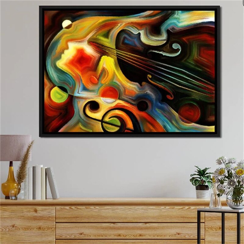 Abstract Wall Art Canvas Violin Mind Prints and Posters Abstract Pictures Decorative Fabric Painting For Living Room Pictures No Frame3