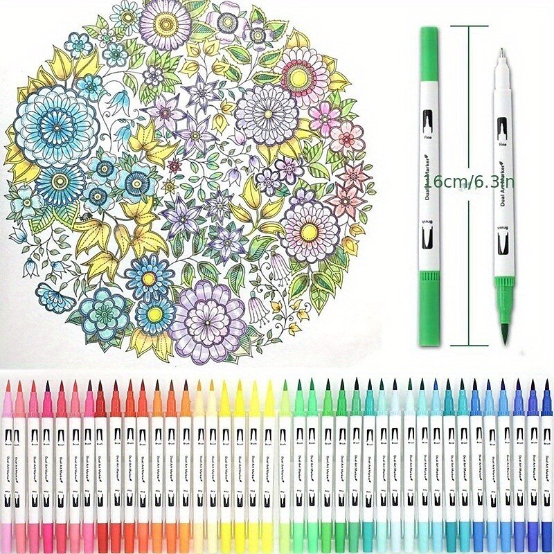 12/24/36/48/60//72/100/120 Colors Watercolor Brush Pen Colors Marker Pens Painting Drawing Art Supplies4