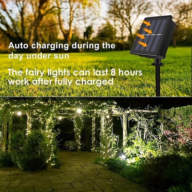 5M-50Led/10M-100Led/20M-200Led/300M-300Led Solar LED Light Outdoor Festoon Lamp Garden Fairy Lights String Waterproof Christmas Garland Yard Decoration4