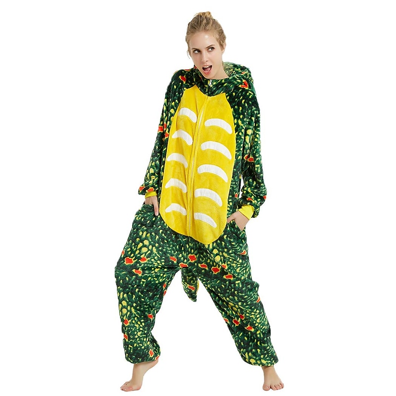 Kid's Adults' Animal Cartoon Group Costume Nightwear Camouflage Carnival Costume Dinosaur Lion Onesie Pajamas Kigurumi Pajamas Cute For Men and Women Boys and Girls Christmas Carnival New Year Cartoon2