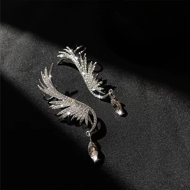 Women's Stud Earrings Drop Earrings Hoop Earrings Geometrical Feather Vintage Stylish Simple Luxury Sweet Earrings Jewelry Silver For Party Street Daily Holiday Festival 1 Pair4