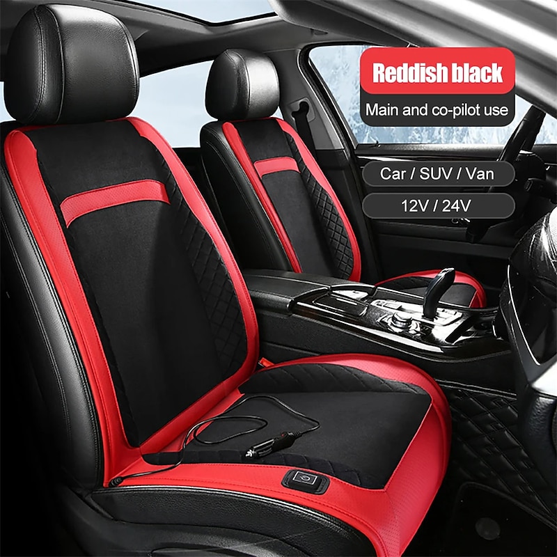Heated Car Seat Cover Winter Warm Fast Heating Pad, Washable Car Seat Cushion, Universal Fit