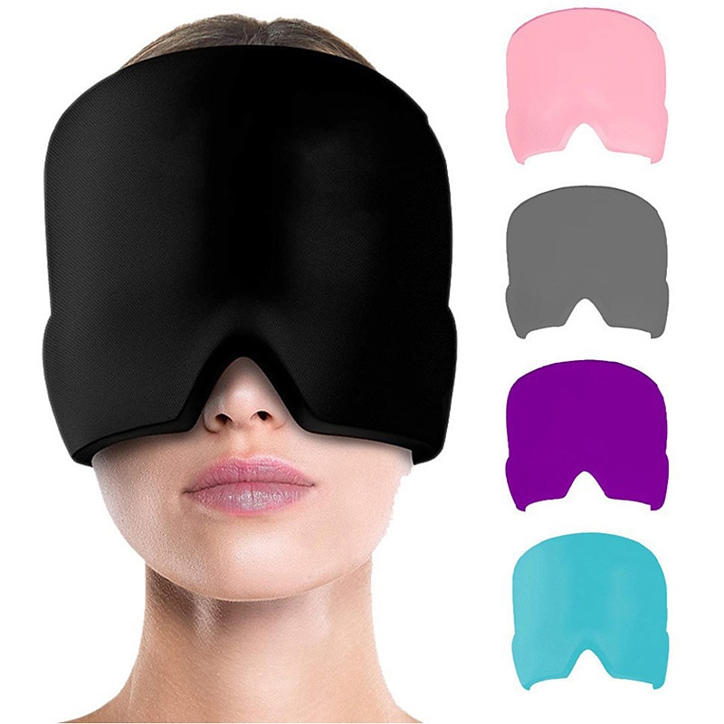 Headache Relief Cold Compress Headgear Comfort ice Pack Eye mask Relief ice Cap Physical Therapy Care Retractable ice Headgear sinusitis Headache Relief Cold Compress Cap4