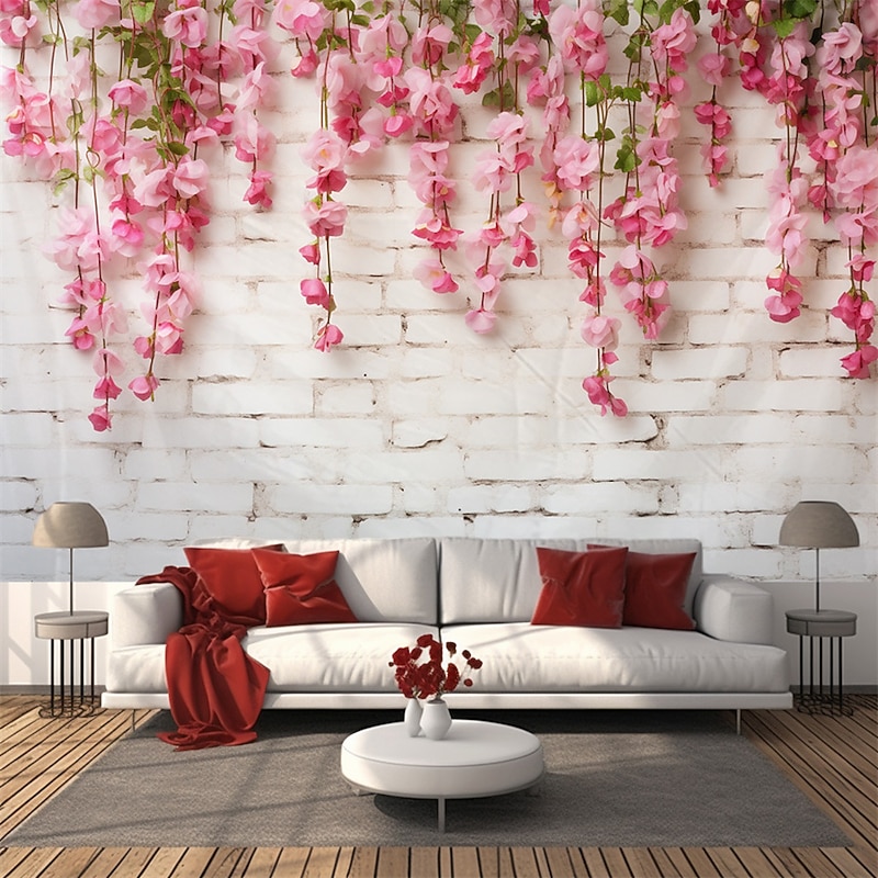 Wedding Decorations Backdrop Photograph Wall Hanging Large Tapestry Art Mural Decor Blanket Curtain Home Bedroom Living Room Decoration Flower Background3