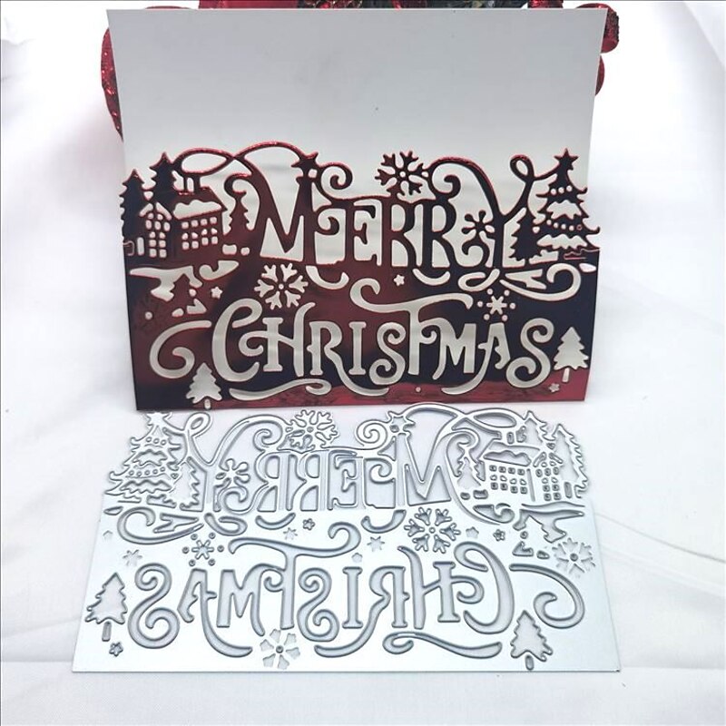 1pc Christmas Deer Metal Cutting Dies For Card Making Happy New Year Decoration Embossing Stencils Die Cuts DIY Scrapbooking Supplies4