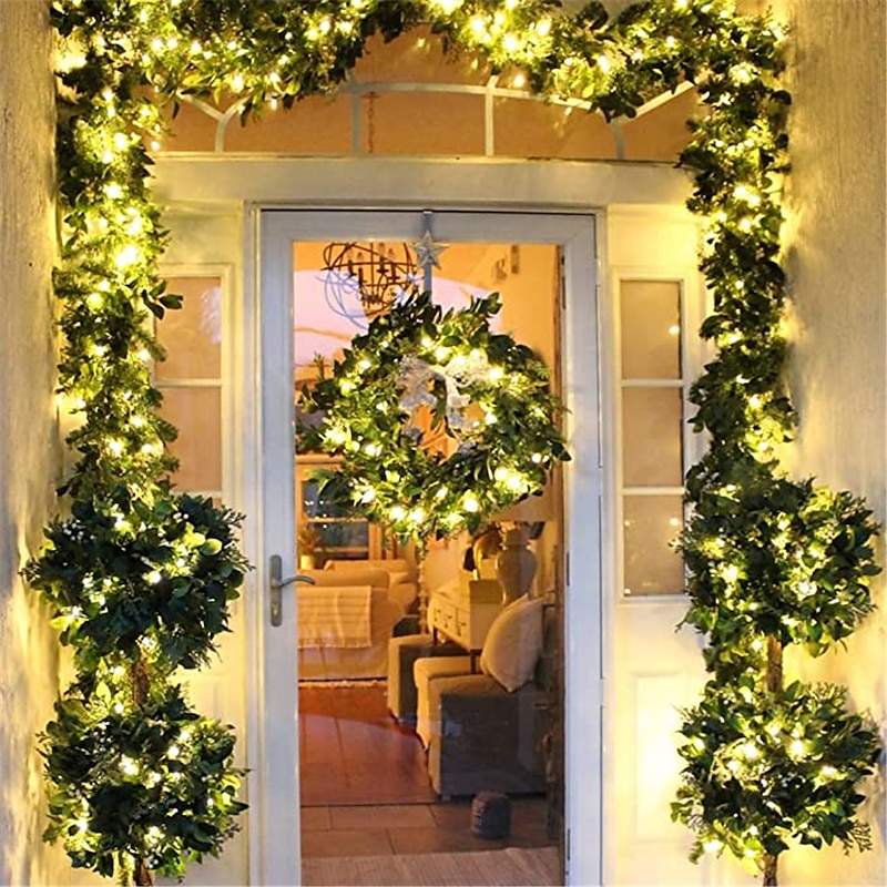 50M 100M Outdoor Waterproof Light String Festival Party Decorative Light 8-mode Iron Shell Waterproof Power Supply Garden Garden Garden Lighting Lamp 24V Low Voltage   1 set2