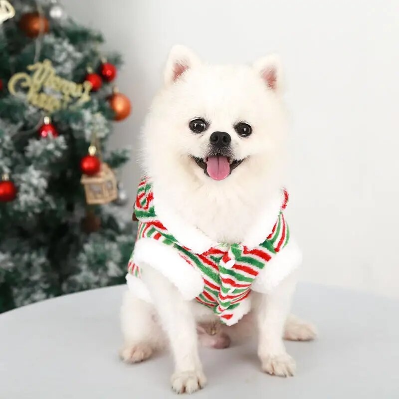 Dog Cat Hoodie Christmas Costume Christmas Outfit Party Funny Winter Warm Breathable Soft Washable Comfortable Christmas Outdoor Casual Daily Dog Clothing for Bichon Frise Pomeranian Baby Pet4
