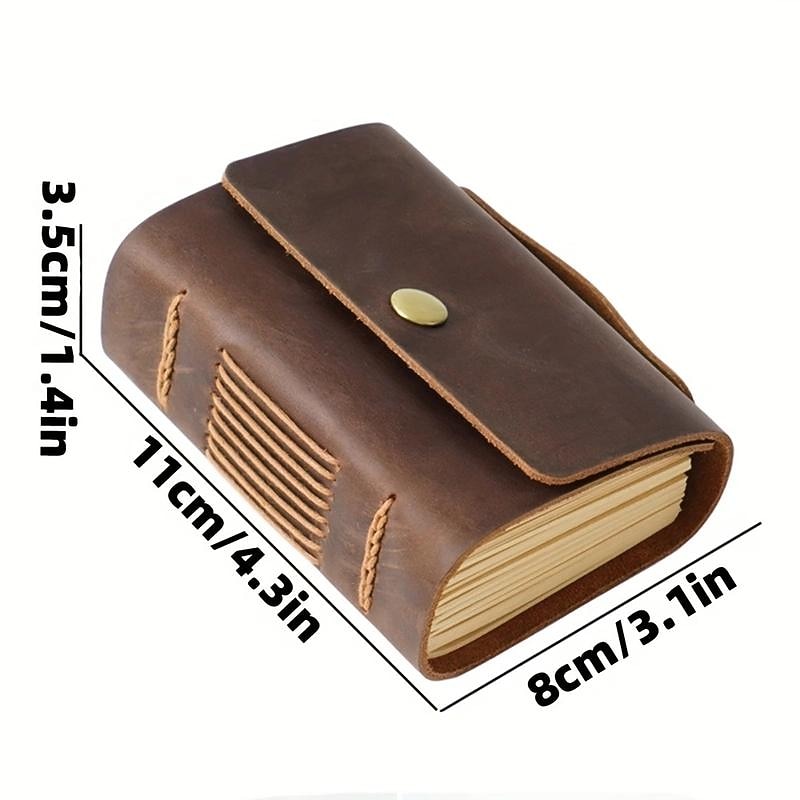 1pc Premium Leather Carry-on Sketchbook Perfect for Travel Office and School Supplies3