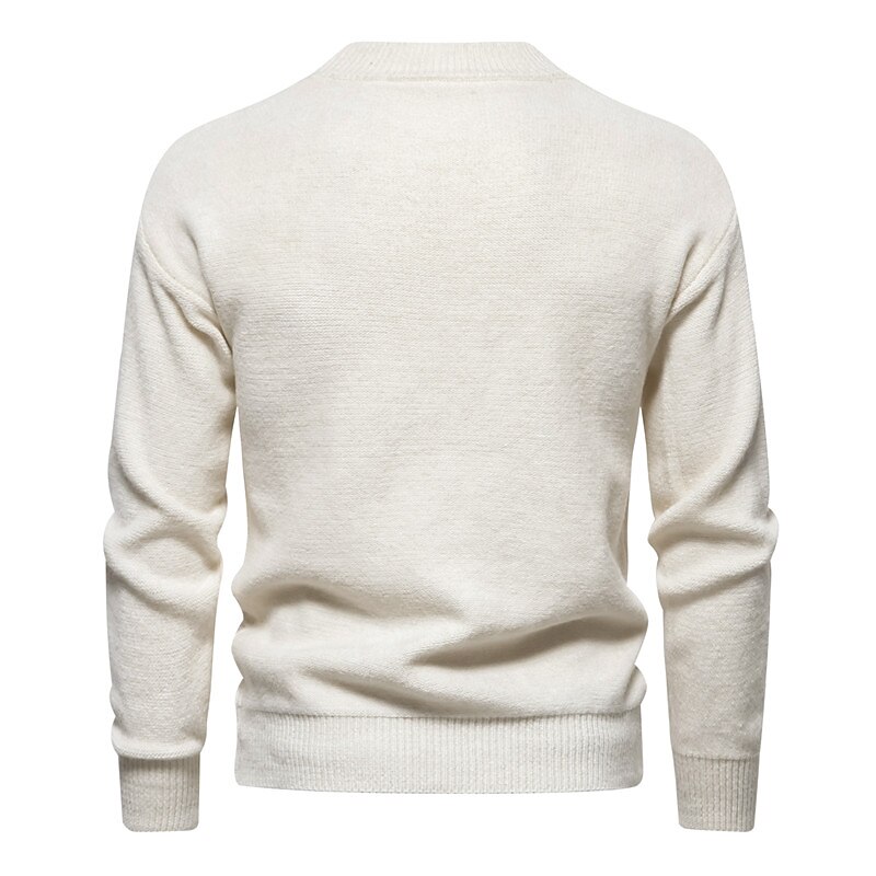 Men's Irish Pullover Sweater Pullover Ribbed Cable Knit Tunic Knitted Basic Solid Plain Color Crew Neck Keep Warm Modern Contemporary Daily Wear Going out Clothing Apparel Bishop2