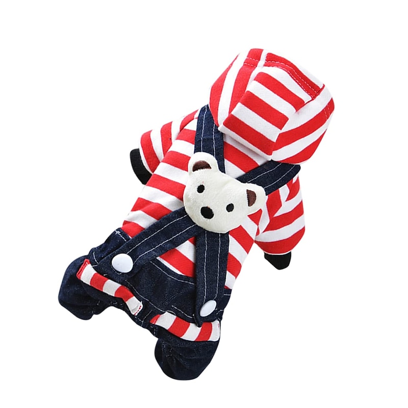 Dog Cat Jumpsuit Fashion Cute Winter Breathable Soft Washable Comfortable Outdoor Casual Daily Dog Clothing for Bichon Frise Pomeranian Baby Pet Papillon Small2