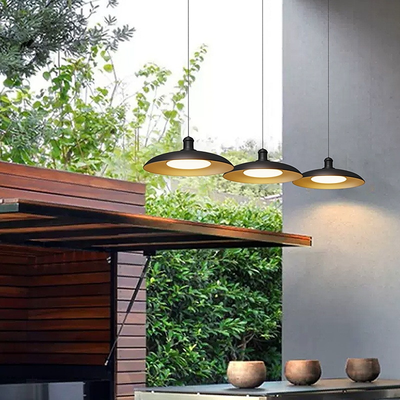 LED Pendant Light Outdoor Waterproof IP65 E27 Suspension Lamp Dining Room Home Decor Farmhouse Ceiling Lighting Fixtures Farmhouse Dining Room Ceiling Pendant Lighting Fixtures