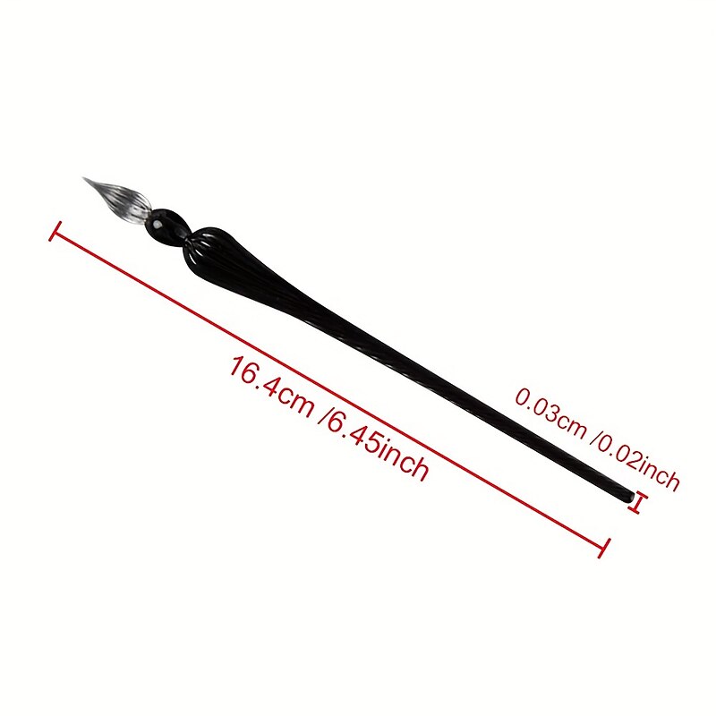 Vintage Glass Pen Color Ink Dipped Fountain Pen Water Proof Pen Comic Color Practice Calligraphy Supplies For Art Painting2