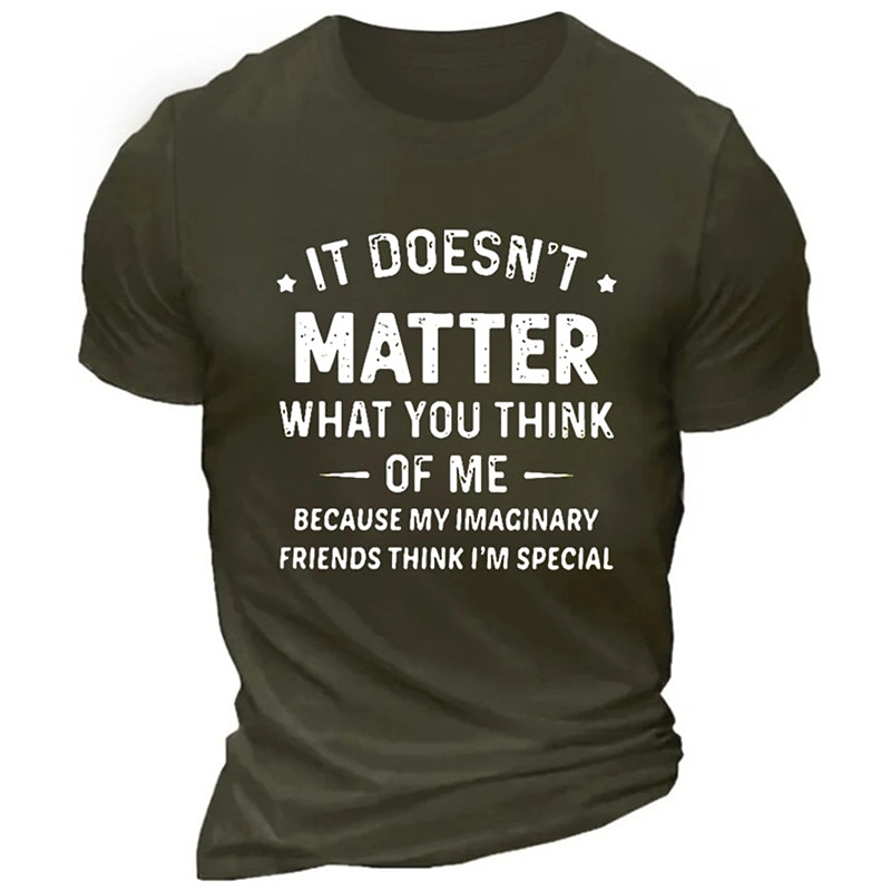 Men's Funny Graphic T-Shirt - Imaginary Friends Think I'm Special Quote - Lifestyle Humor4