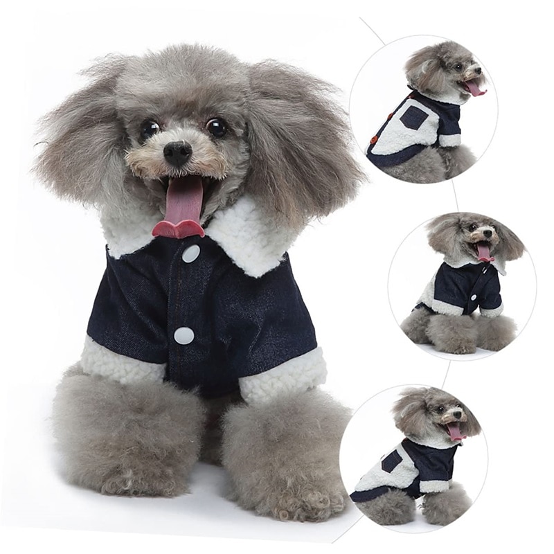 Dog Cat Coat Jacket Sports Casual Winter Warm Breathable Soft Washable Comfortable Outdoor Casual Daily Dog Clothing for Bichon Frise Pomeranian Baby Pet Papillon Small4