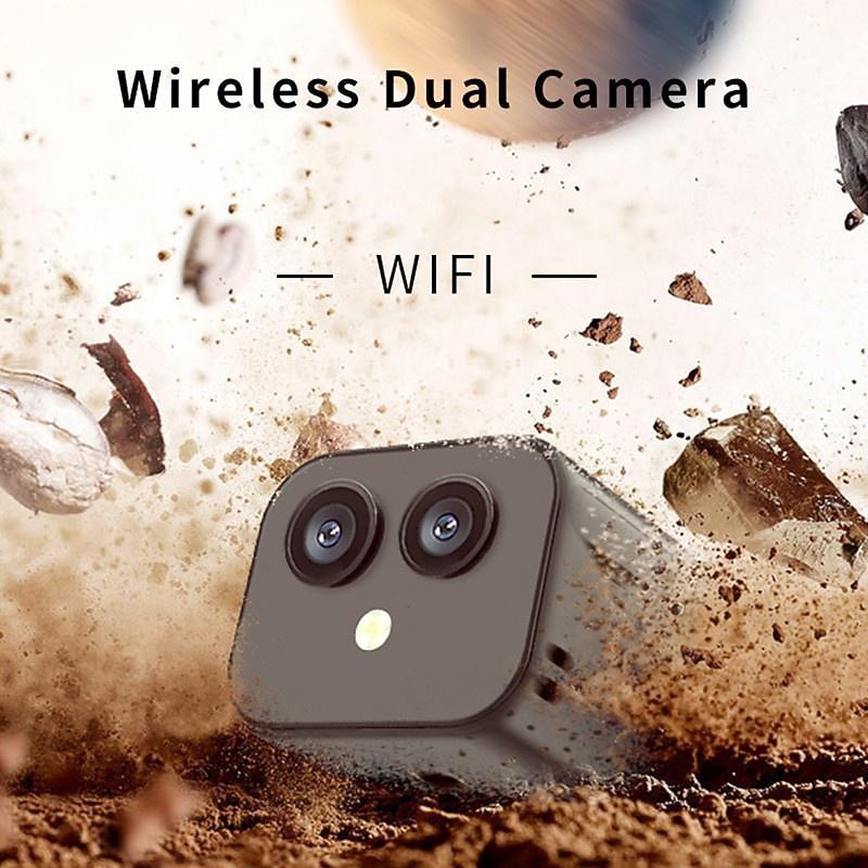 4K Dual-Lens WiFi Mini Camera - Indoor Smart Home Security Camera with Infrared Night Vision, Motion Detection, HD Video Recorder3