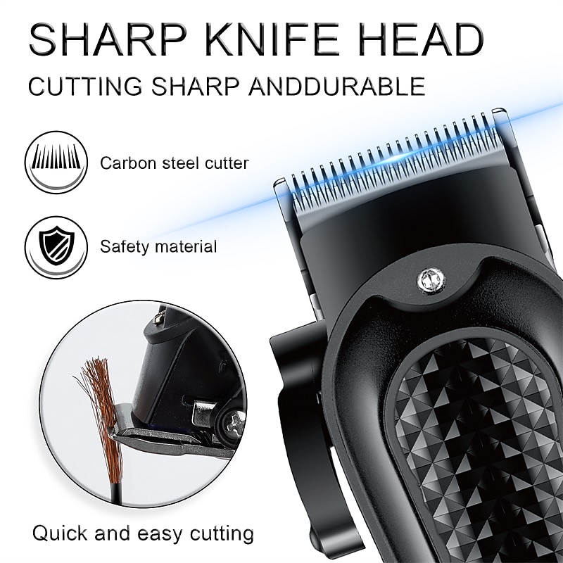 Professional Barber Hair Clipper Rechargeable Electric Cutting Machine Beard Trimmer Shaver Razor For Men Cutter3